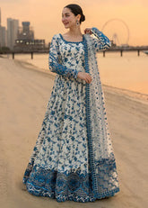Faiza Saqlain sky white lawn 2026