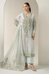 3 Piece Embroidered Chiffon Suit - Maria B