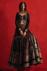Mohsin Naveed Ranjha “Dil Raas” Luxury Festive Ensemble – Hand-Embellished Black Silk Lehenga Choli for Fatimaa Store