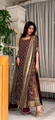 Haris Shakeel Shocking Pink Chiffon Formal