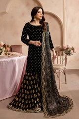 V. Black Amani II 3Pc - Embroidered Luxe
