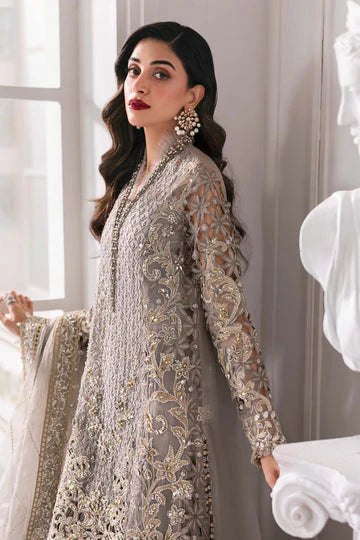 3-PC Unstitched Embroidered Organza By Maria B | BD-3006