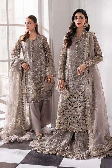 3-PC Unstitched Embroidered Organza By Maria B | BD-3006