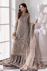 3-PC Unstitched Embroidered Organza By Maria B | BD-3006