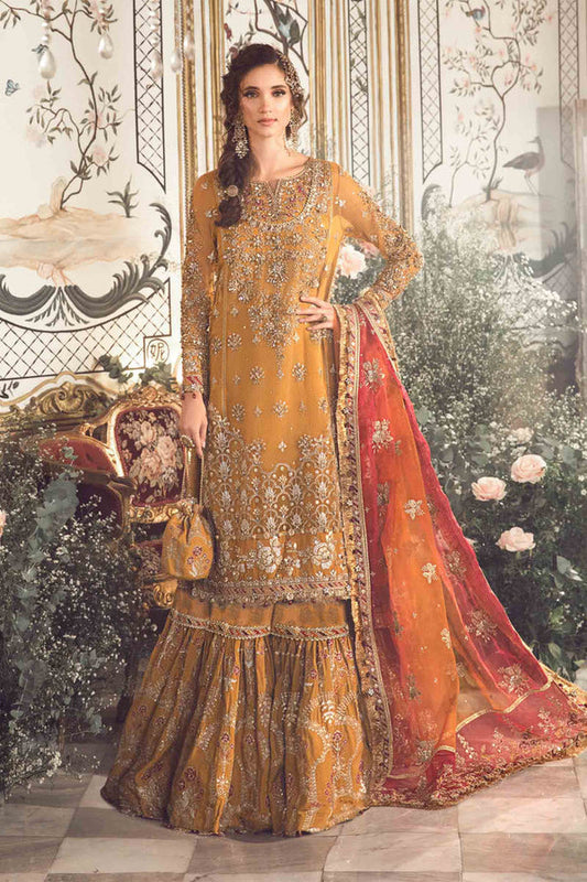 UNSTITCHED MBROIDERED | MUSTARD BD-2707